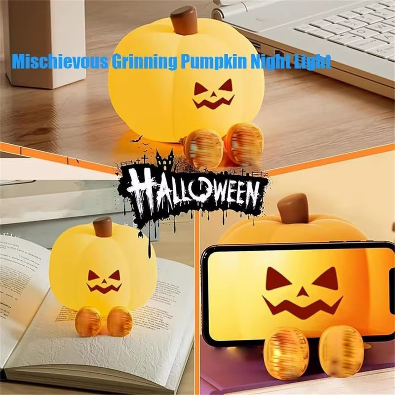 Pumpkin LED Night Light 3 Modes Rechargeable Silicone Table Lamp Touch Switch Children'S Night Light for Nursery Bedroom Gift