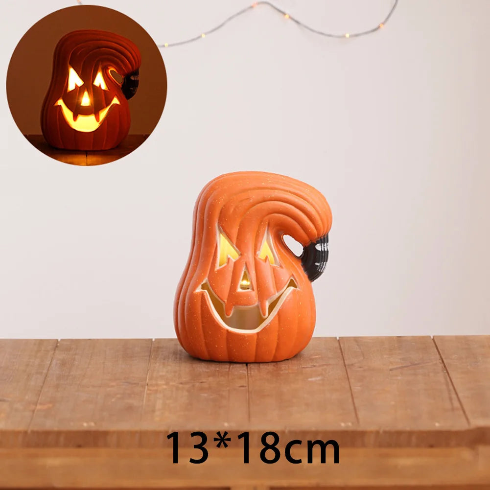 Halloween Pumpkin Lantern Orange Pumpkin Lantern Halloween LED Pumpkin Lantern Orange Pumpkin Lantern Pumpkin Outdoor Decoration