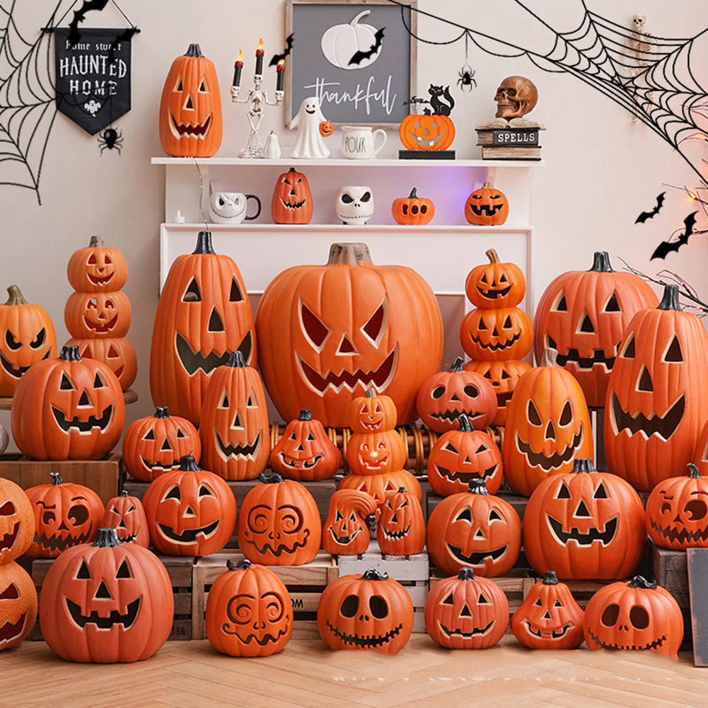 Halloween Pumpkin Lantern Orange Pumpkin Lantern Halloween LED Pumpkin Lantern Orange Pumpkin Lantern Pumpkin Outdoor Decoration